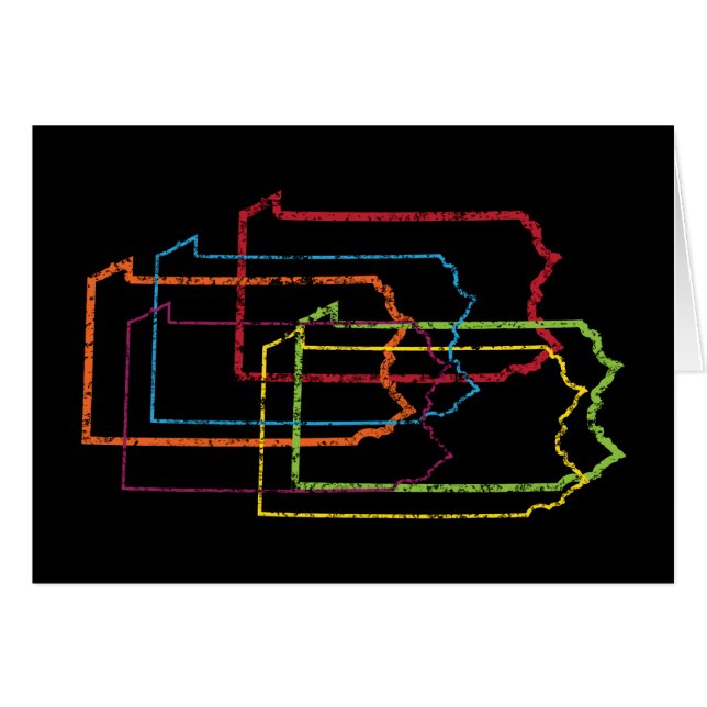 pride oskärpa i pennsylvanien hälsningskort (Framsidan Horizontal)