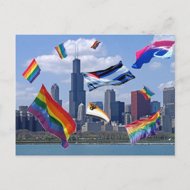 Pride över Chicago Vykort (Framsida)