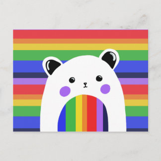 Pride Panda Regnbåge Postkort Vykort