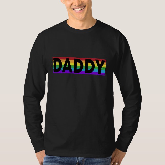 Pride pappa - Proud Gay Lesbisk LGBT Gift Fa T Shirt (Framsida)