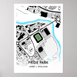 Pride Park Stadium Poster - Derby County, hem