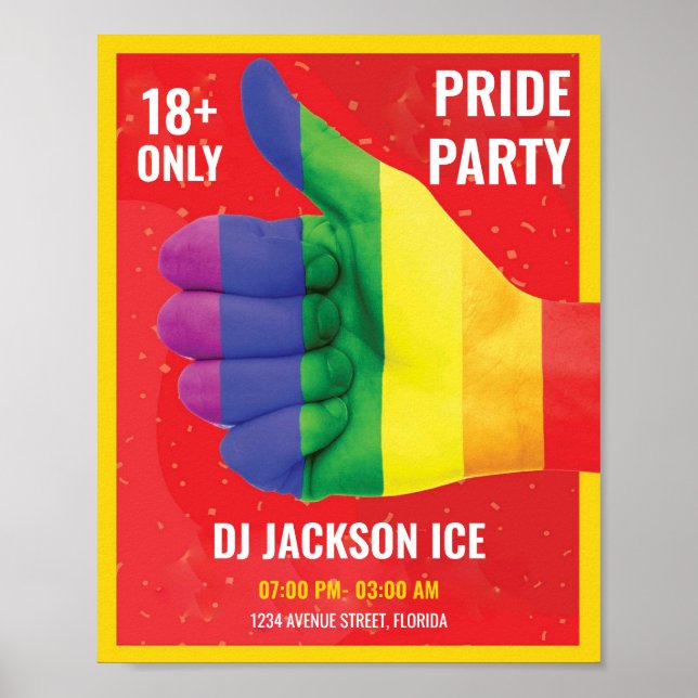 Pride Party Poster (Framsidan)