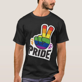 Pride Peace blk manar T Shirt