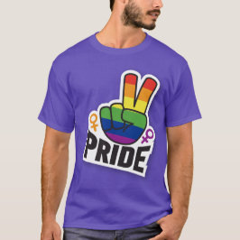 Pride Peace lila manar T Shirt