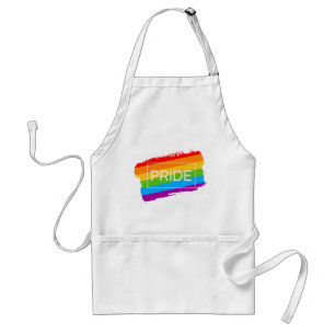 Pride Penseldrag Regnbåge Förkläde