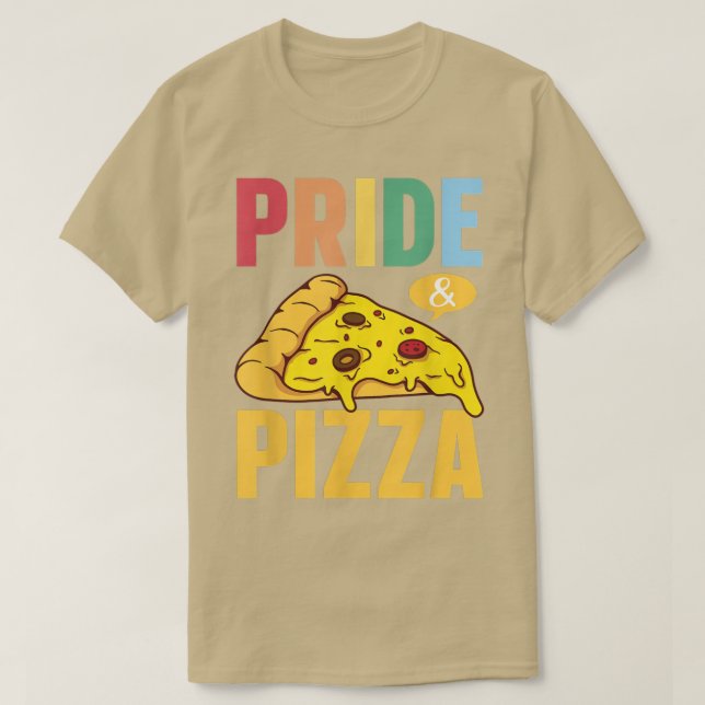 Pride & Pizza LGBT Gay pride Rainbow flagga HGBTQ T Shirt (Design framsida)