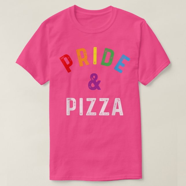 Pride & Pizza Lgbt Lgbtq Gay pride Rainbow Flagga  T Shirt (Design framsida)