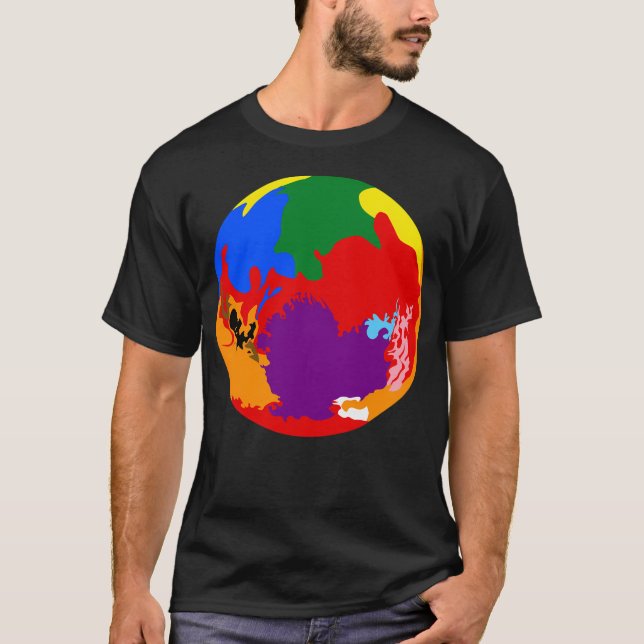 Pride Planets - Pluto - Progress-Pride T Shirt (Framsida)