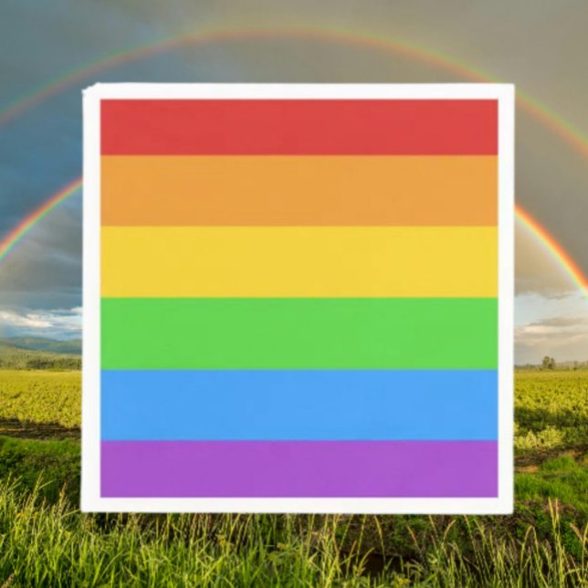 Pride Pop: Regnbågsflagga Pappersservett (Skapare uppladdad)
