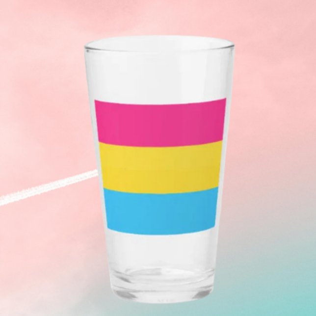 Pride Pour: Pansexuellt Pintglas Glaskopp (Skapare uppladdad)