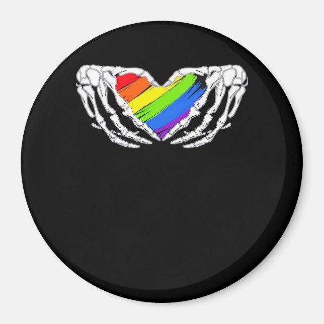 Pride - Pride Skeleton Händer med Hjärtat 2 klassi Magnet (Framsidan)