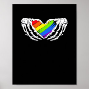 Pride - Pride Skeleton Händer med Hjärtat 2 klassi Poster
