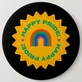 Pride. pridet lycklig. Gay kärlek. regnbåge färg Knapp