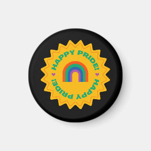 Pride. pridet lycklig. Gay kärlek. regnbåge färg Magnet
