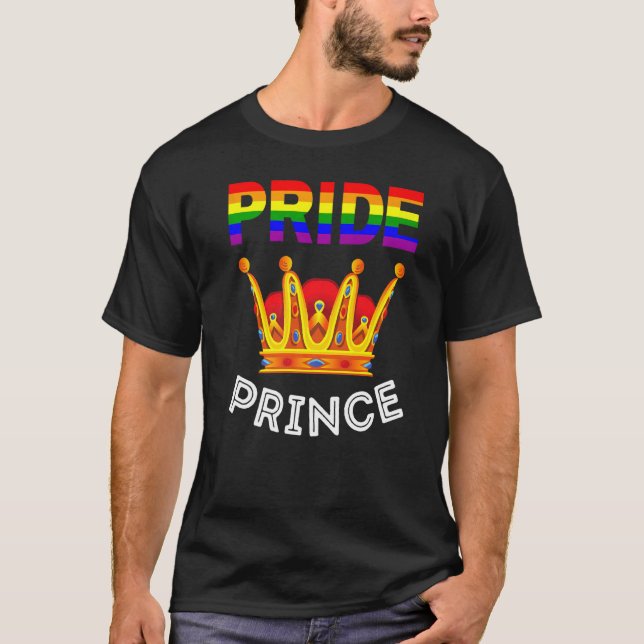 Pride Prince Funny Lgbtqia Gay Homosexual Manar Pa T Shirt (Framsida)