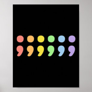 Pride Psykisk hälsa Semikolon Lgbtqia+ Lgbt Pastel Poster