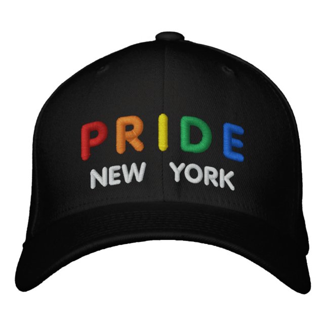 PRIDE Rainbow Embroized Hat Broderad Keps (Framsida)