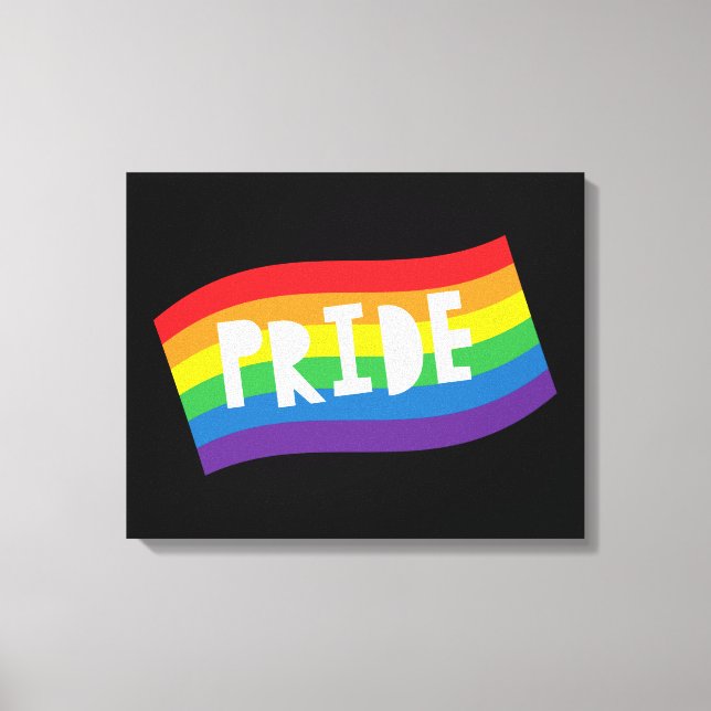 Pride Rainbow Flagga Canvastryck (Framsida)