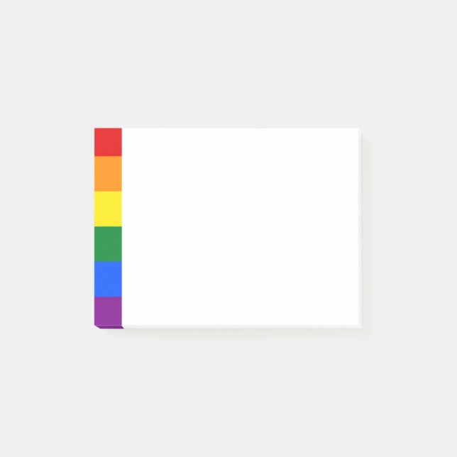 Pride Rainbow Flagga Post-it Block (Framsida)