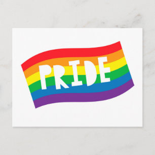 Pride Rainbow Flagga Vykort