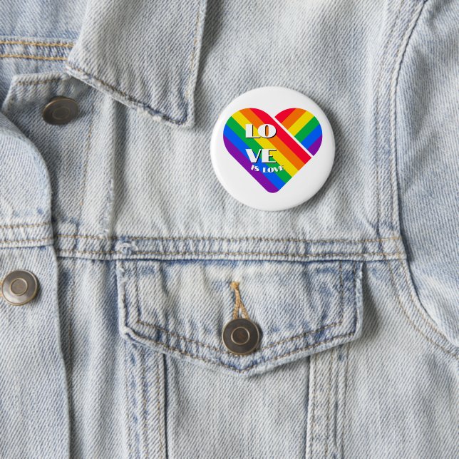 Pride Rainbow Heart-knapp Knapp (In Situ)