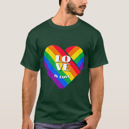 Pride Rainbow Heart-knapp T Shirt