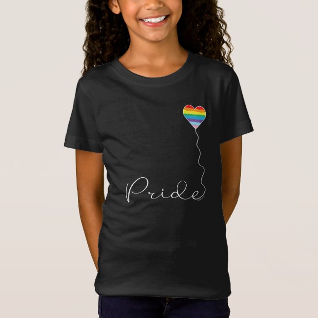 PRIDE Rainbow HGBTQIA Heart Balloon T-Shirt (Framsida)