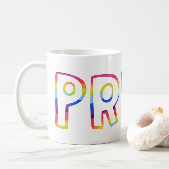 PRIDE RAINBOW-kaffe Mugg (Med munk)