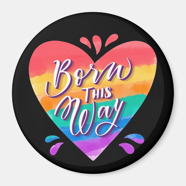 Pride Rainbow Kärlek Magnet (Framsidan)