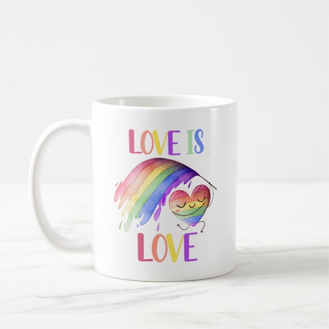 Pride Rainbow Kärlek Mugg (Vänster)