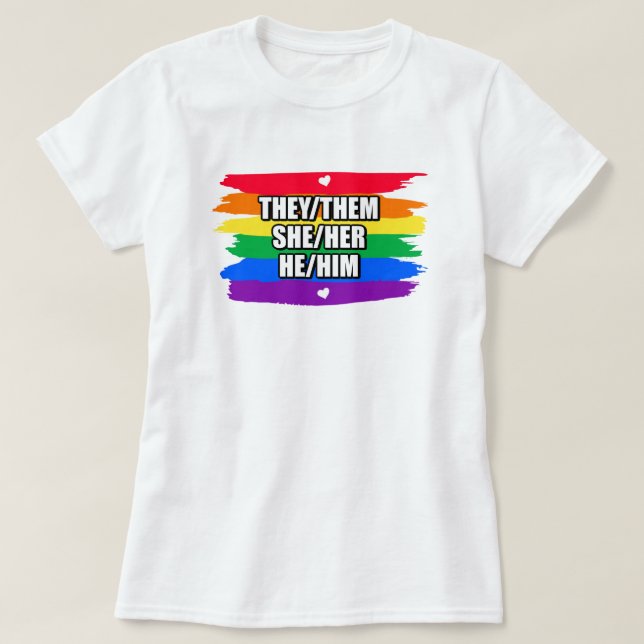 Pride Rainbow Kärlek T-Shirt (Design framsida)