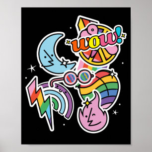 Pride. Rainbow kärlek. Wow kärlek Poster