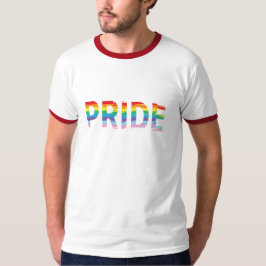 PRIDE Rainbow LGBTQIA Flagga, Coola Ringer T-Shirt