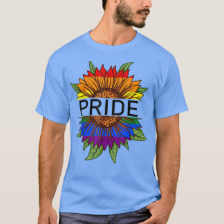 Pride Rainbow Sun Flagga Pride LGBT Pride Mont T Shirt