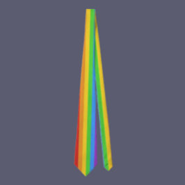 Pride Rand: Lodrät Rainbow Flagga Slips