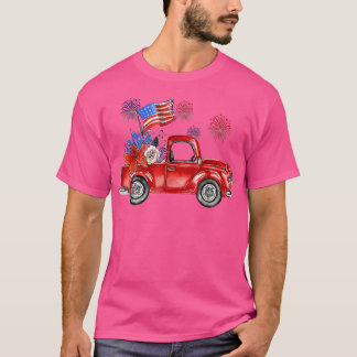 Pride Red Farm Lastbil Farmer Girl Patriotic 4:e a T Shirt