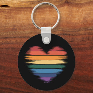 Pride regnbågar hjärtryck LGBT Gay Pride  Nyckelring