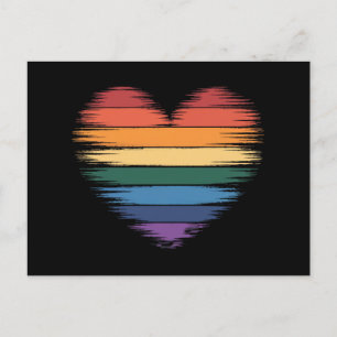 Pride regnbågar hjärtryck LGBT Gay Pride Vykort