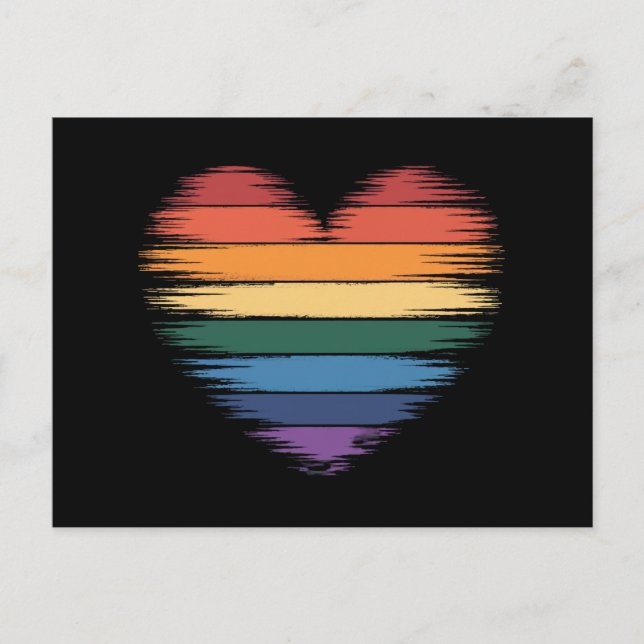Pride regnbågar hjärtryck LGBT Gay Pride  Vykort (Framsida)