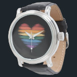 Pride Regnbågar Hjärttryck LGBT Gay Pride  Armbandsur<br><div class="desc">Pride Regnbågar Hjärttryck LGBT Gay Pride</div>