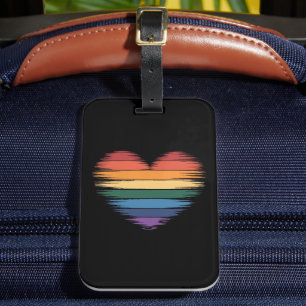 Pride regnbågar hjärttryck LGBT Gay Pride Bagagebricka