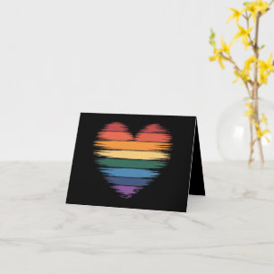 Pride Regnbågar Hjärttryck LGBT Gay Pride Kort