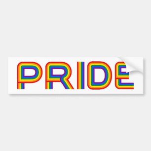 Pride Regnbåge Brev Bildekal