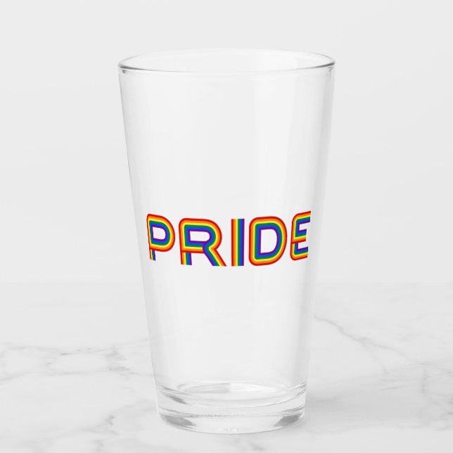 Pride| Regnbåge Brev Glaskopp (Framsida)