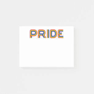Pride Regnbåge Brev Post-it Block