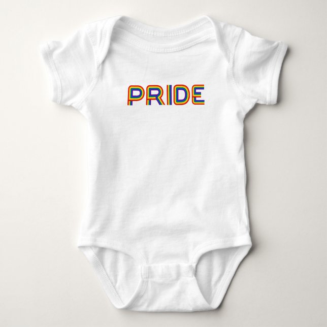 Pride| Regnbåge Brev T Shirt (Framsida)