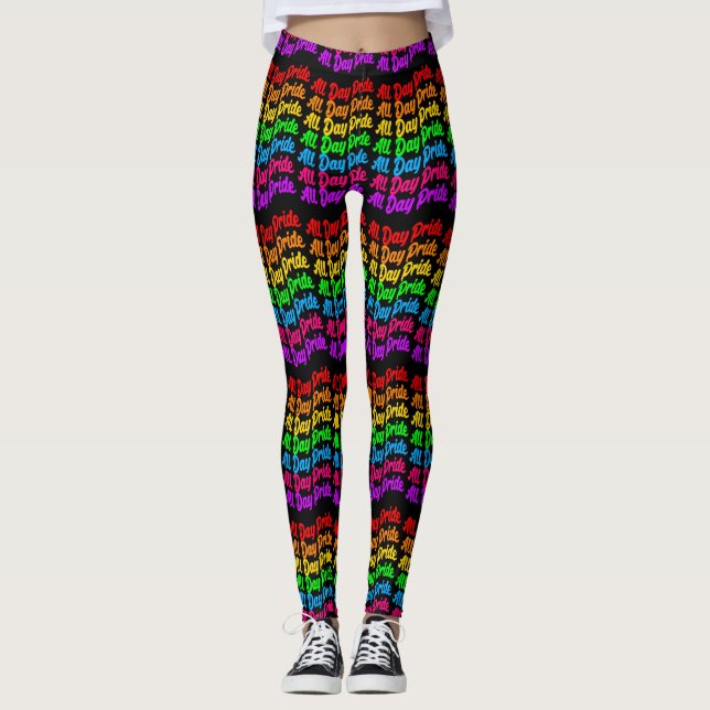 Pride Regnbåge Färg HGBTQ+ Leggings (Framsida)