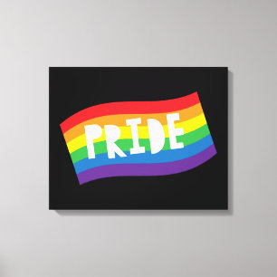Pride Regnbåge Flagga Canvastryck