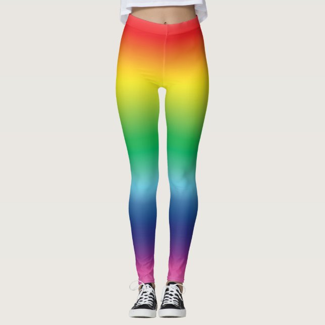 pride regnbåge flagga färg lgbt lgbtq leggings (Framsida)