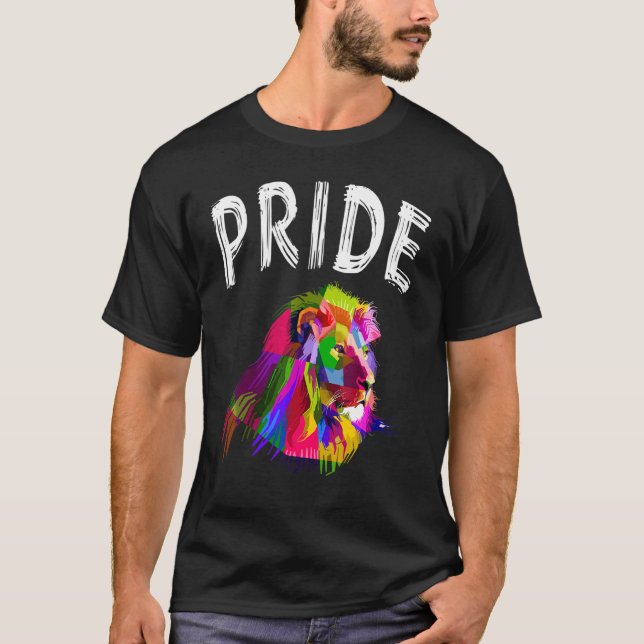 Pride Regnbåge Flagga Grafik Lejona Höger Kvinnor  T Shirt (Framsida)